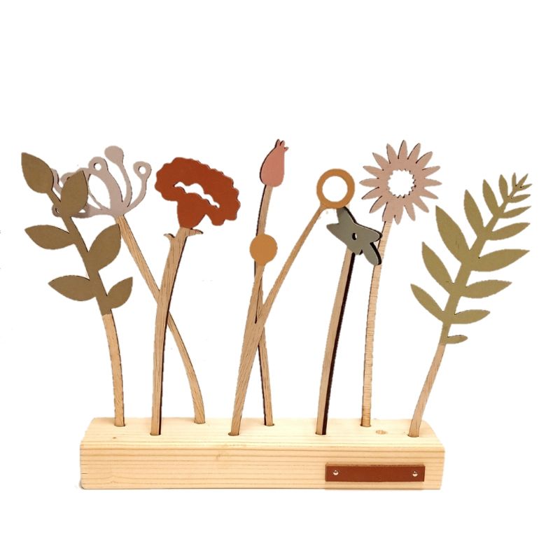 houten bloemen